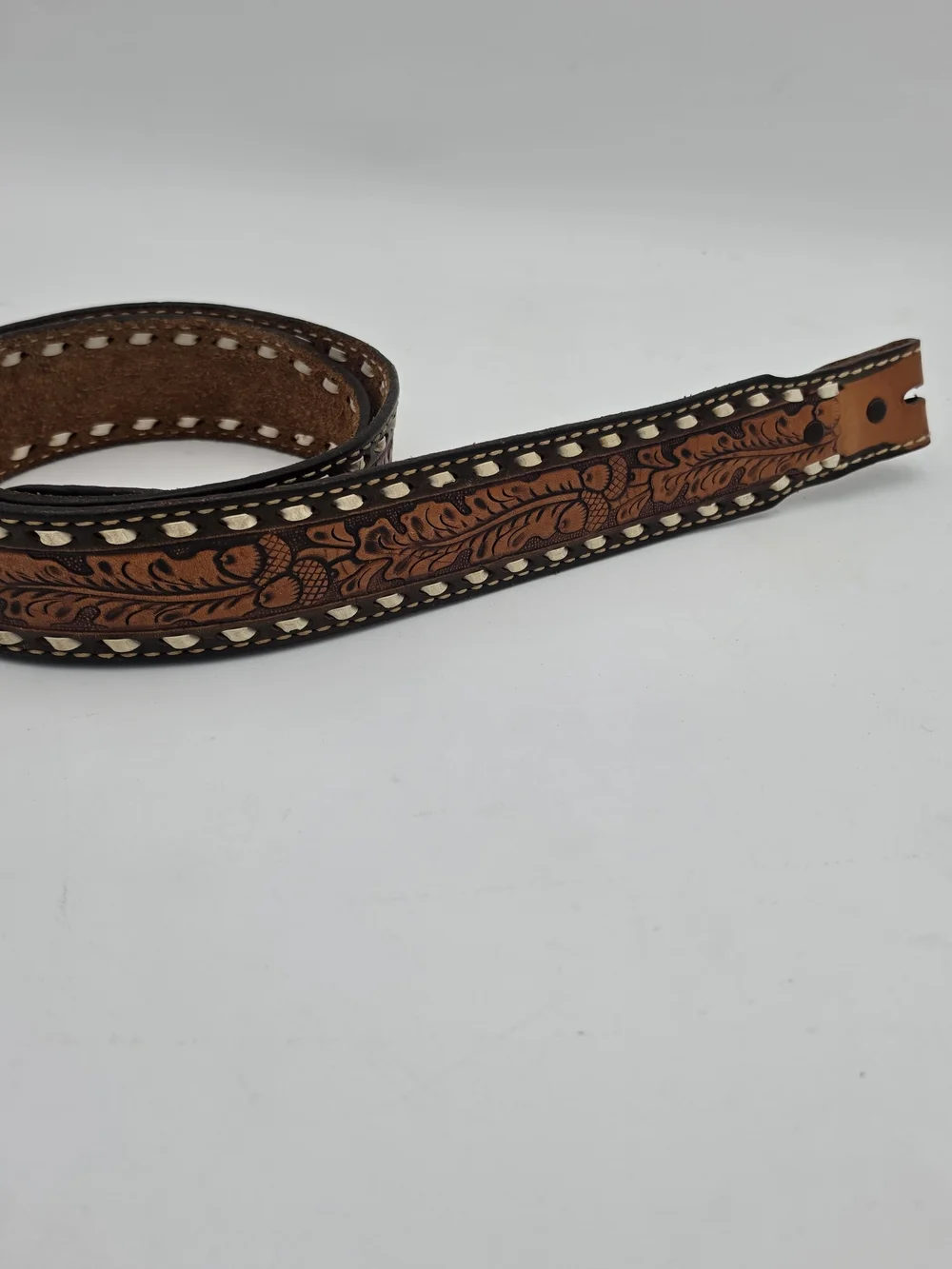 Tooled Leather Belt – 45